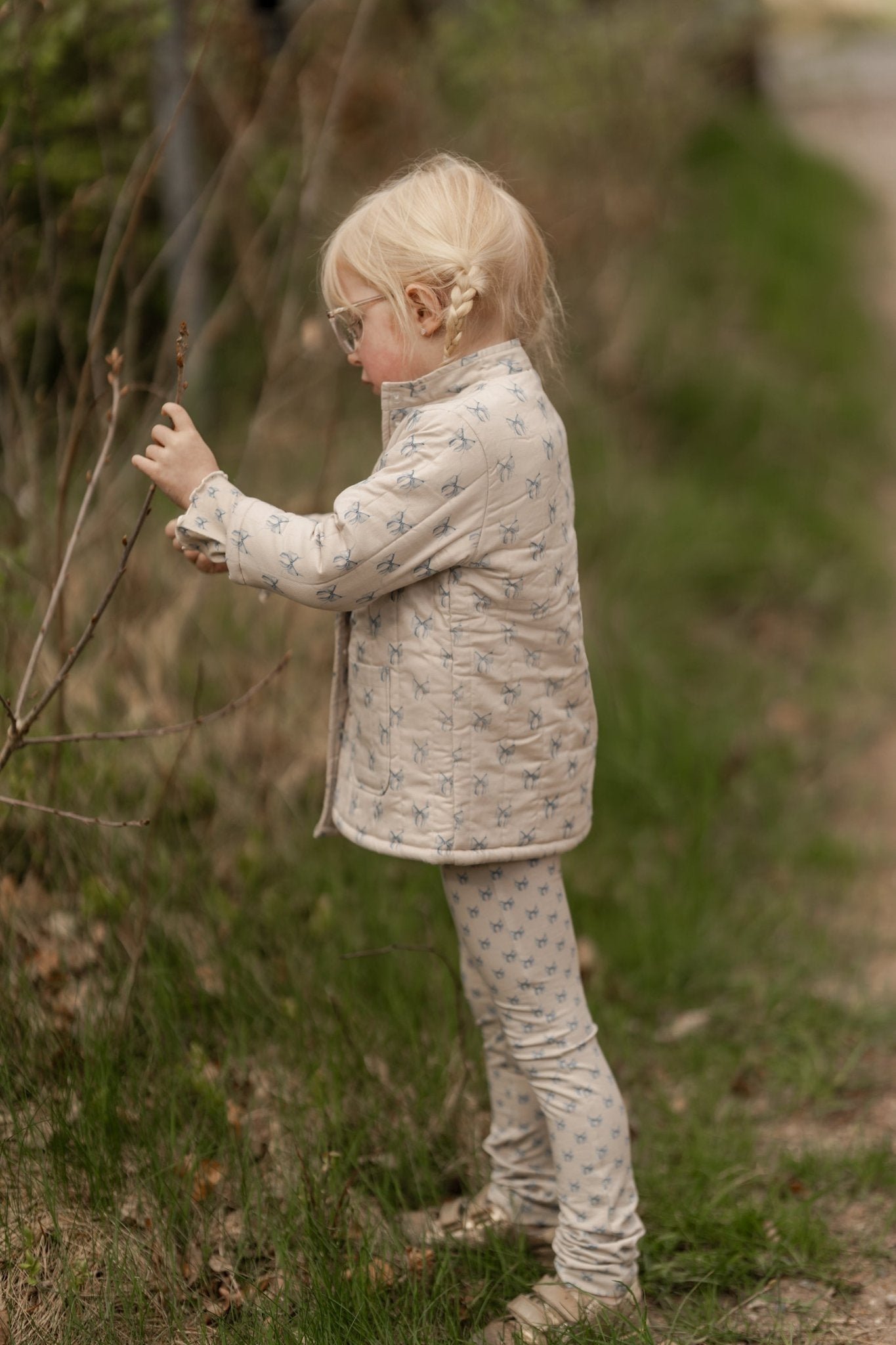 Sløjfe bluse - til piger - Summer sand - Hanevild