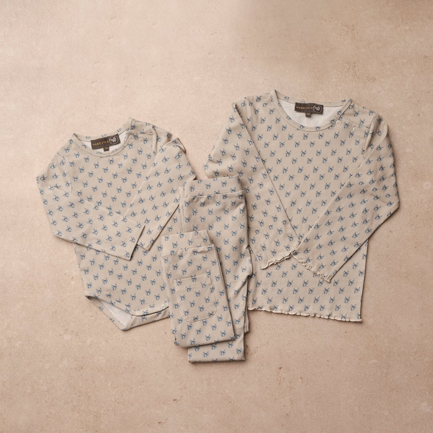 Sløjfe bluse - til piger - Summer sand - Hanevild