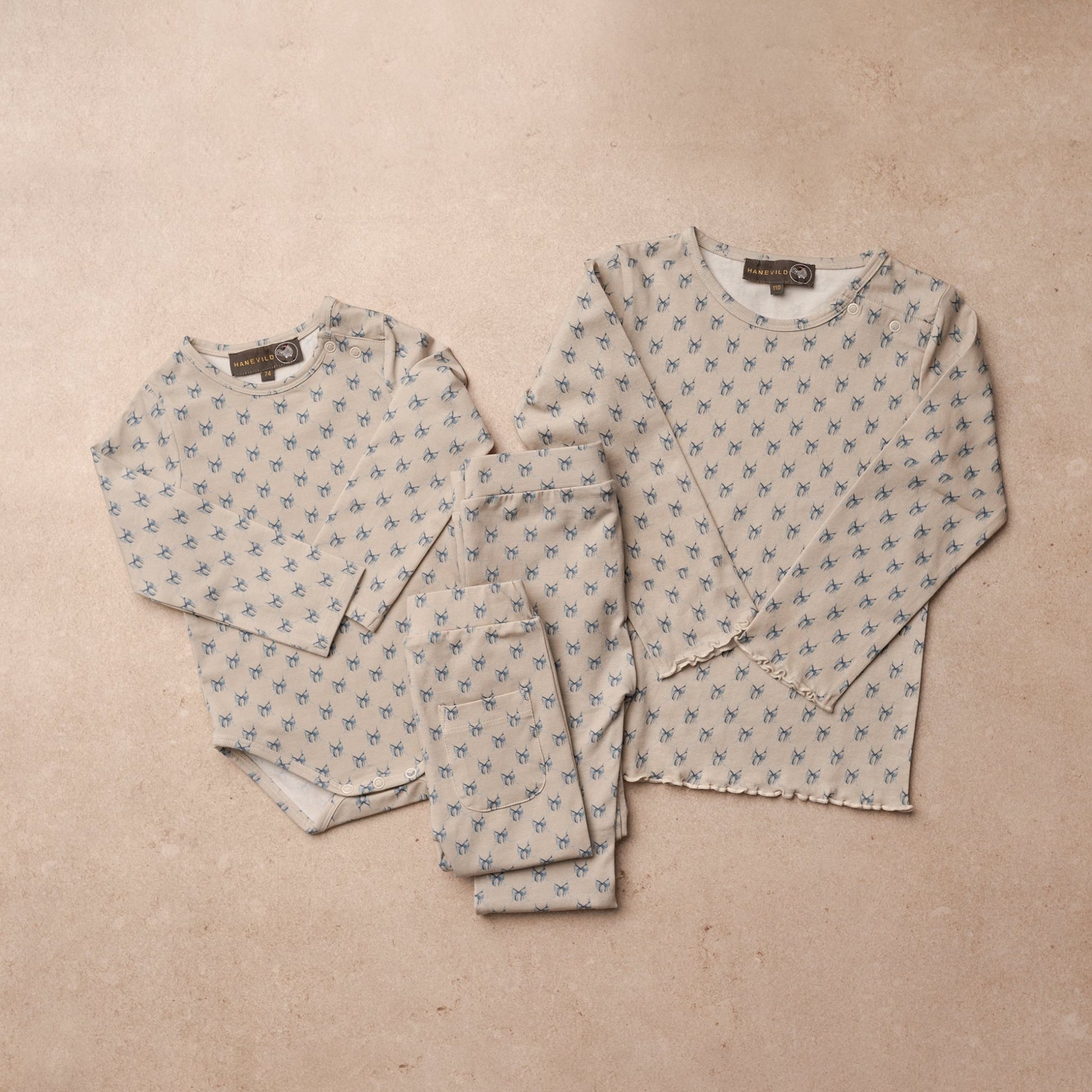 Sløjfe bluse - til piger - Summer sand - Hanevild
