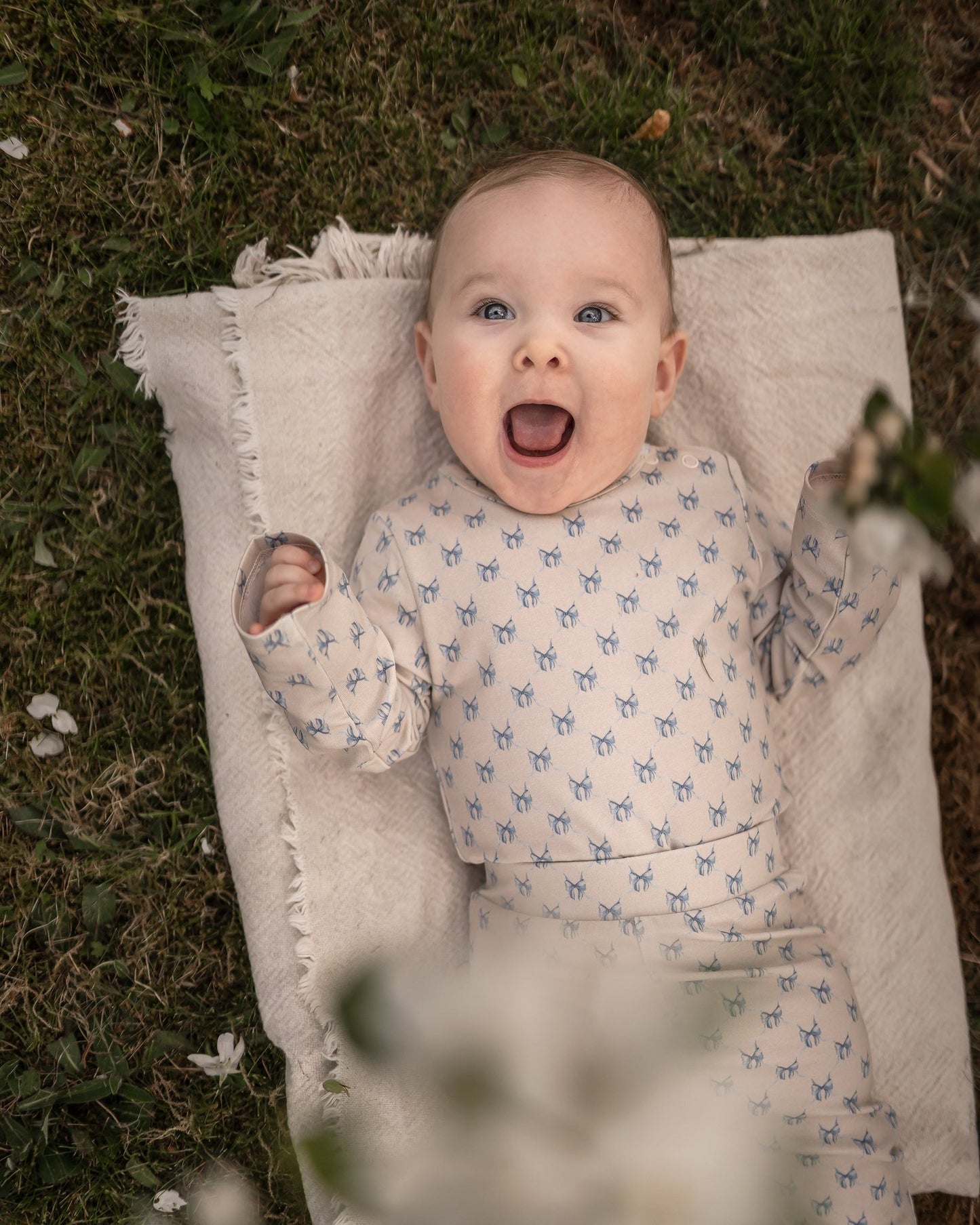 sløjfe leggings - baby pige - Summer sand - Hanevild