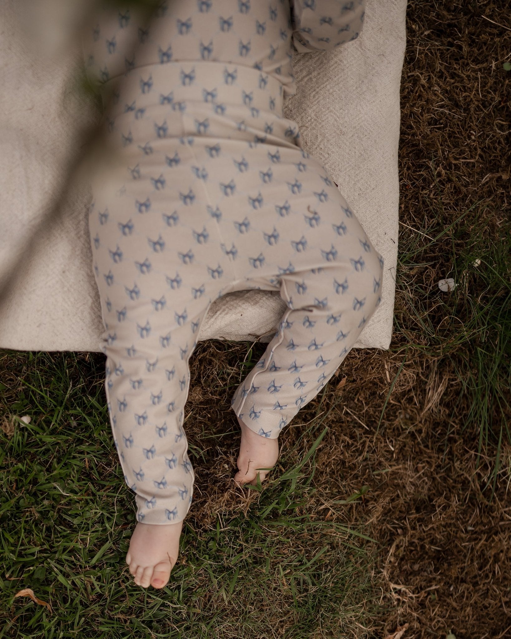sløjfe leggings - baby pige - Summer sand - Hanevild