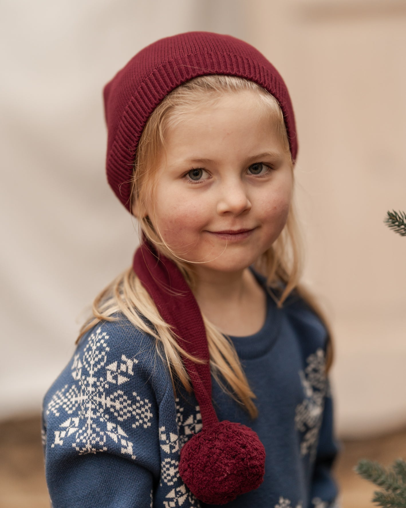 Snefnug bluse, blå - Hanevild