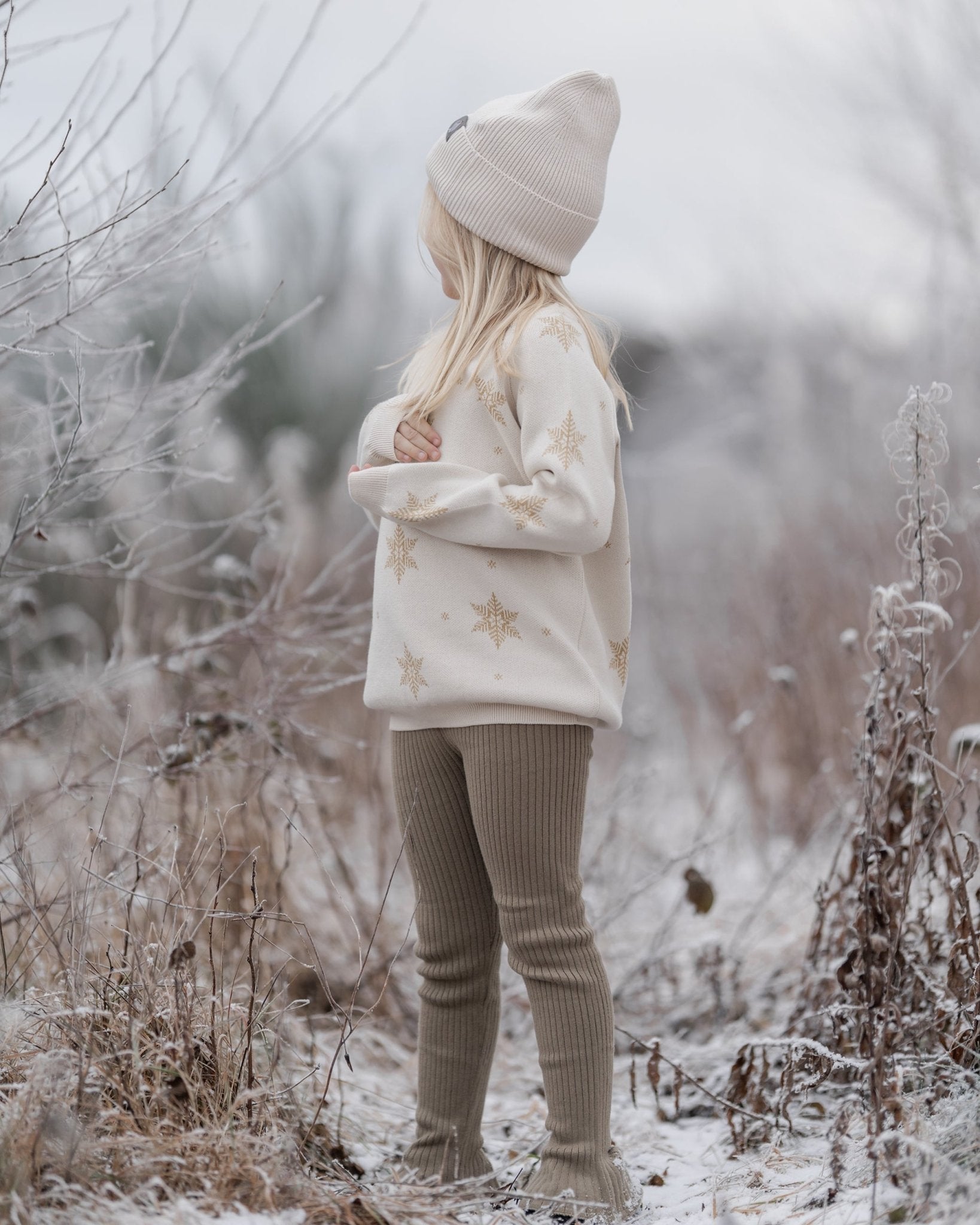 Snefnug bluse, guld - Hanevild
