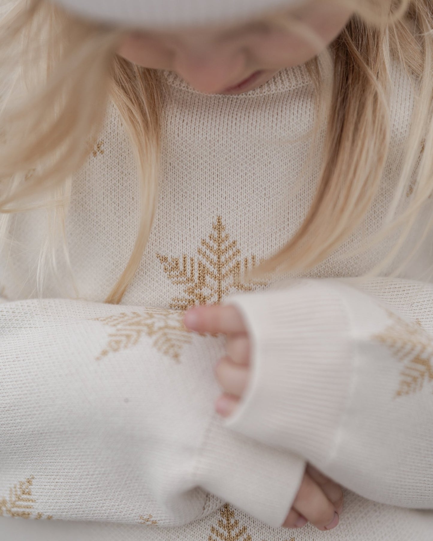 Snefnug bluse, guld - Hanevild