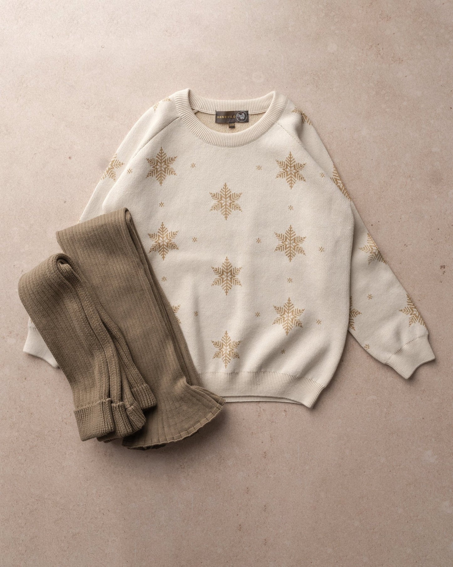 Snefnug bluse, guld - Hanevild