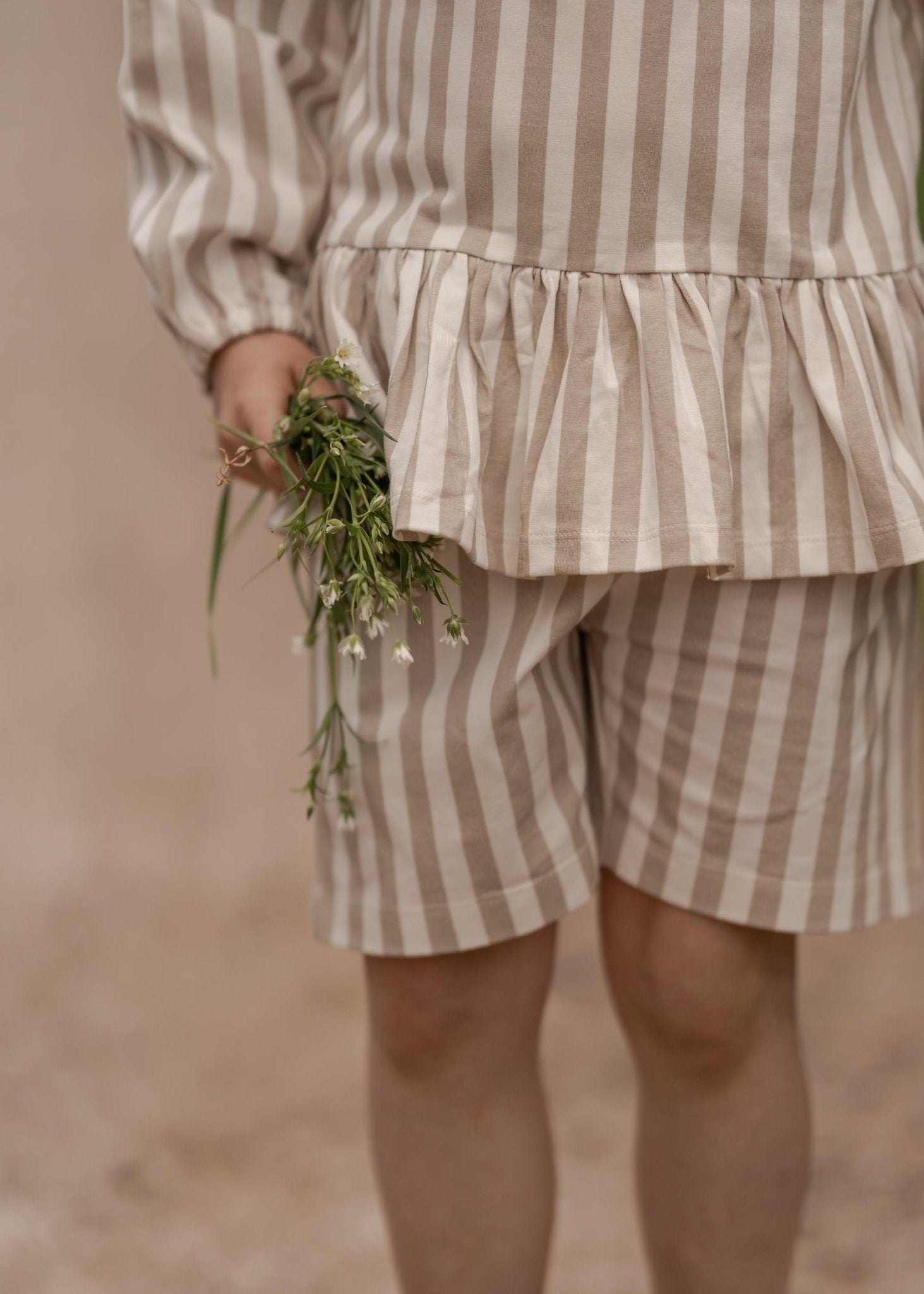 Stribet bluse, piger - Summer sand - Hanevild