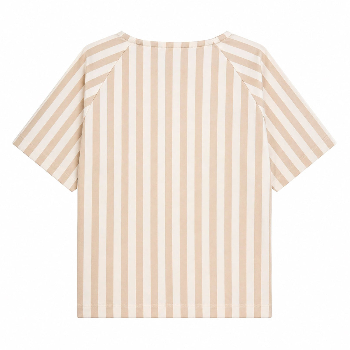 Stribet t-shirt - Summer sand - Hanevild