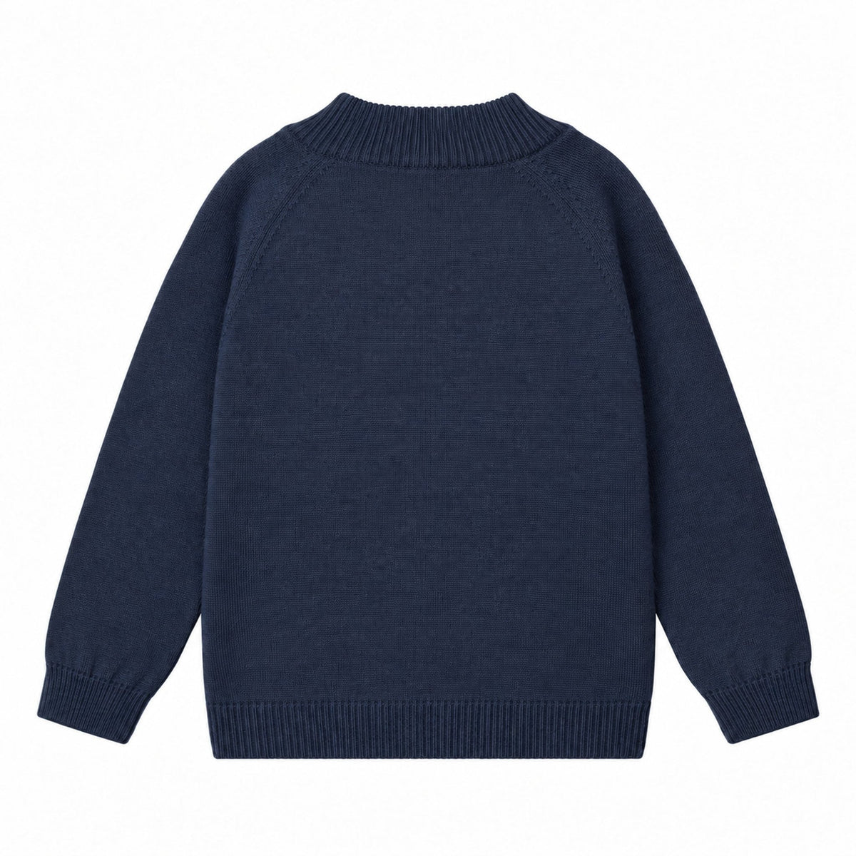 Sweater i økologisk uld – Navy - Hanevild