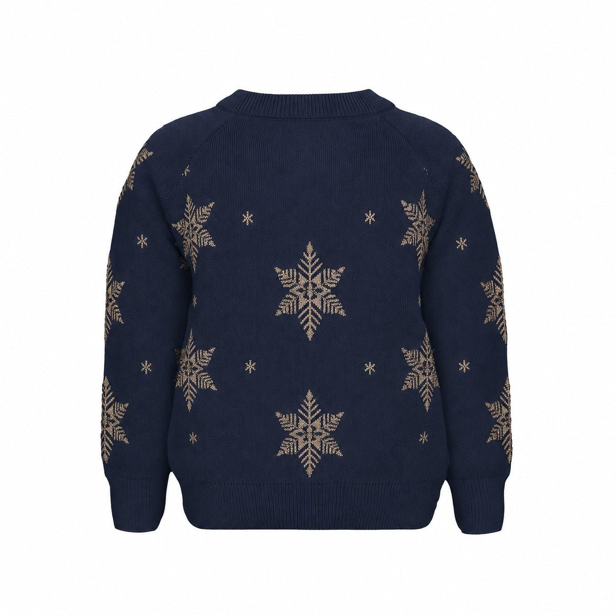 Sweater med gyldne snefnug – økologisk bomuld - Hanevild