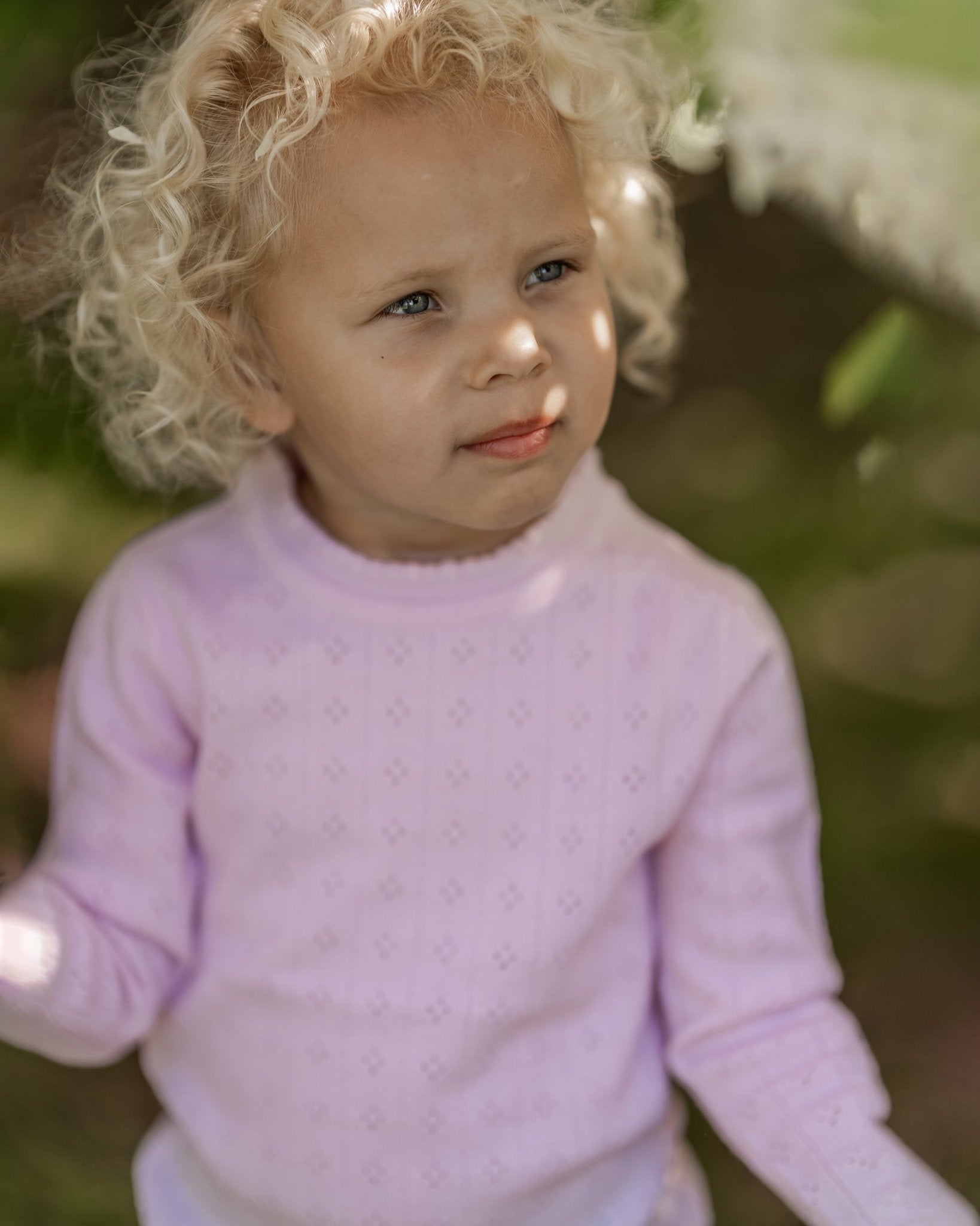 Tynd merinoulds bluse - pink merino wool - Hanevild
