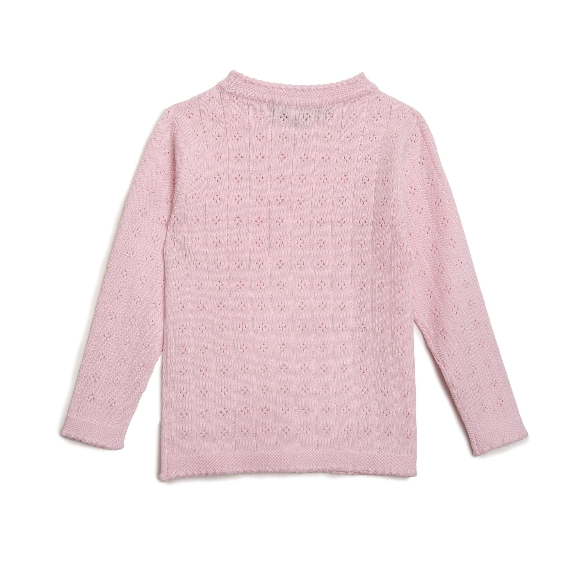 Tynd merinoulds bluse - pink merino wool - Hanevild