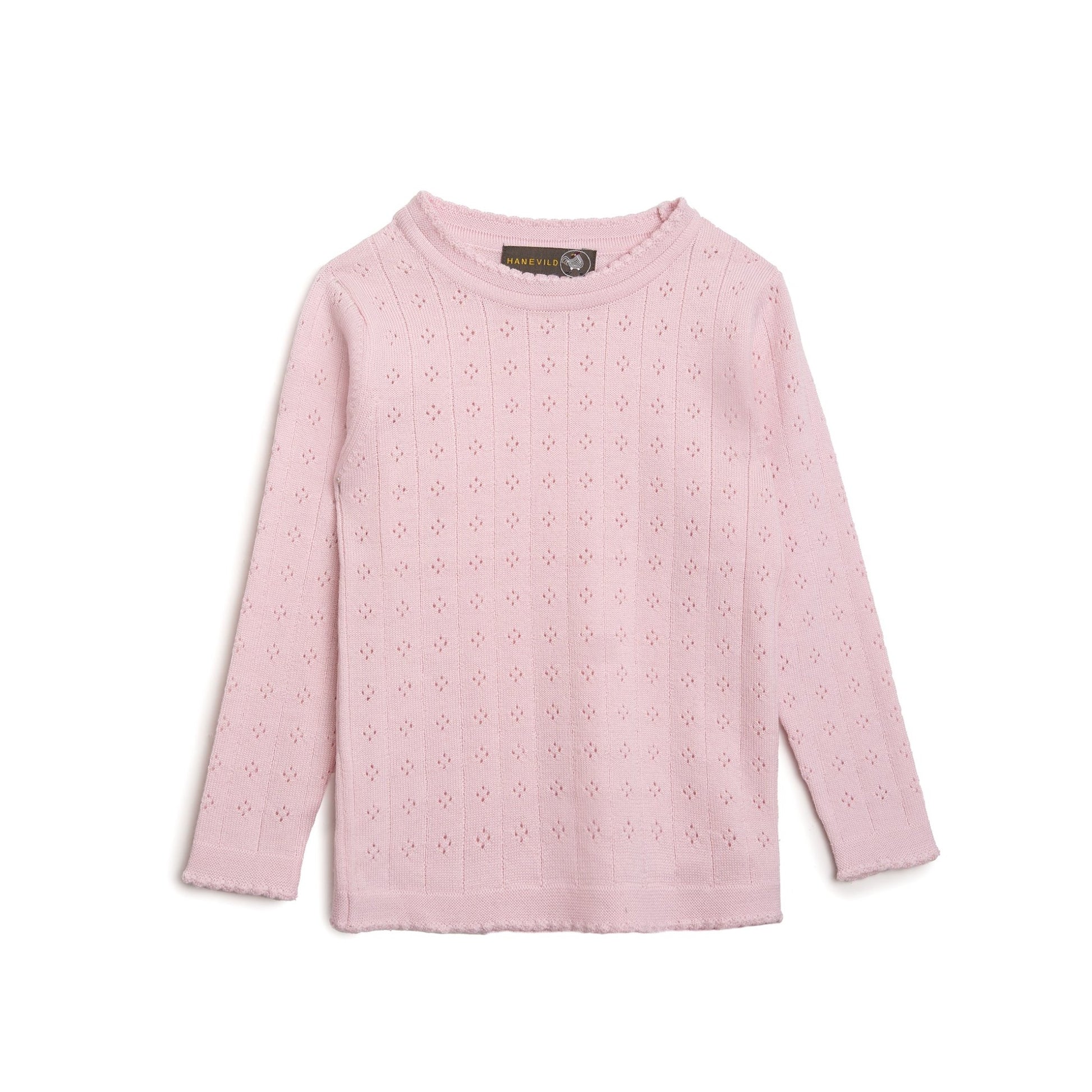 Tynd merinoulds bluse - pink merino wool - Hanevild
