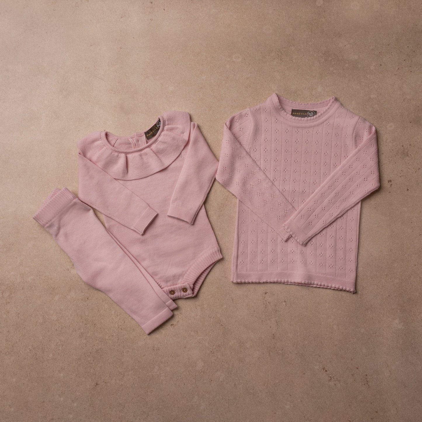 Tynd merinoulds bluse - pink merino wool - Hanevild