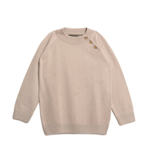 Tynd merinoulds bluse - sand, merino wool - Hanevild