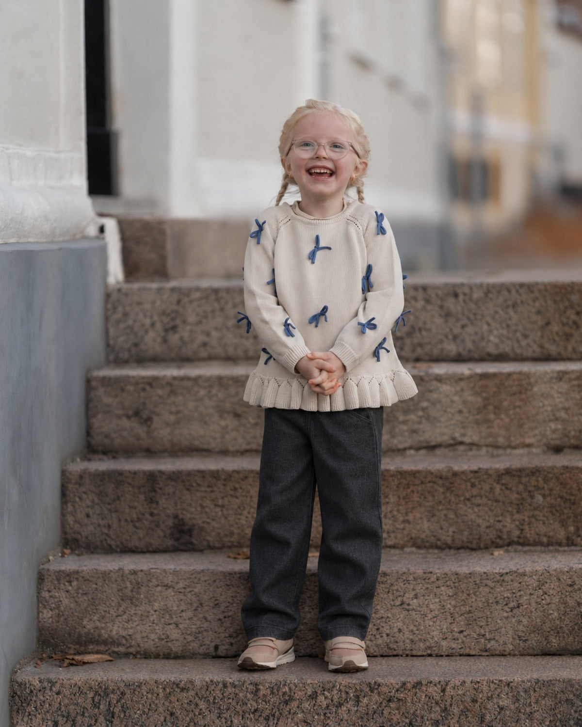 Uldbukser med nålestriber - Hanevild